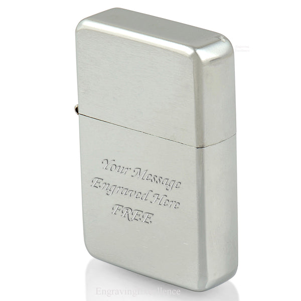 Steel Traditional Flip Lighter - Silver