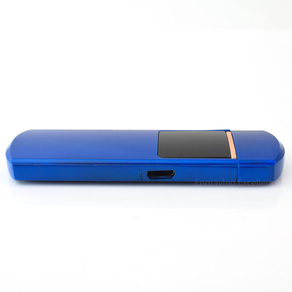 Flip Top USB Lighter - Blue