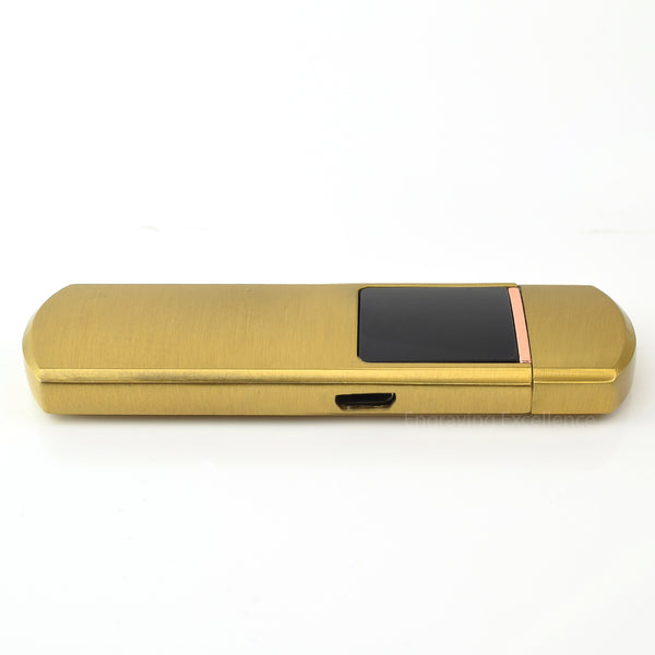 Flip Top USB Lighter - Gold