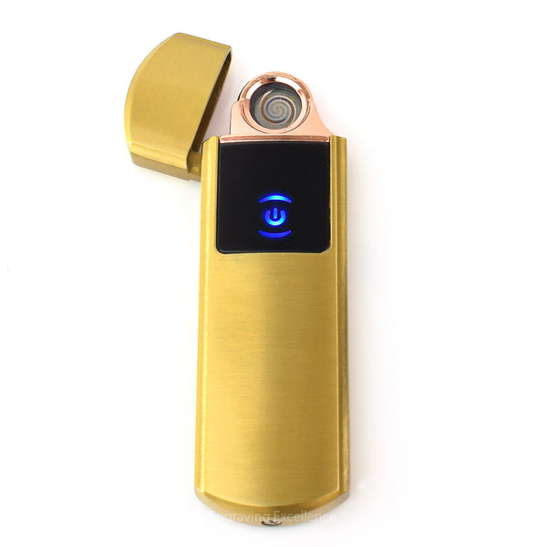 Flip Top USB Lighter - Gold