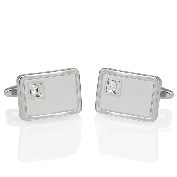 Crystal Inset Cufflinks