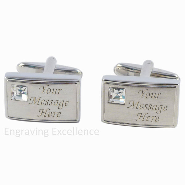 Crystal Inset Cufflinks