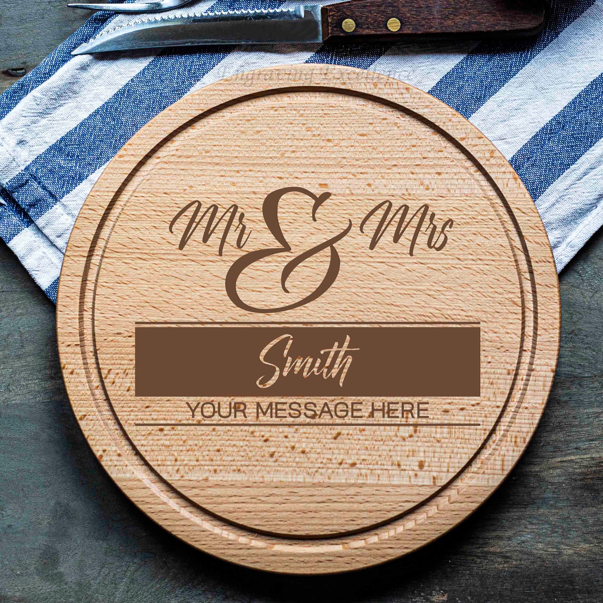 Personalised Round Chopping Board - Design 3