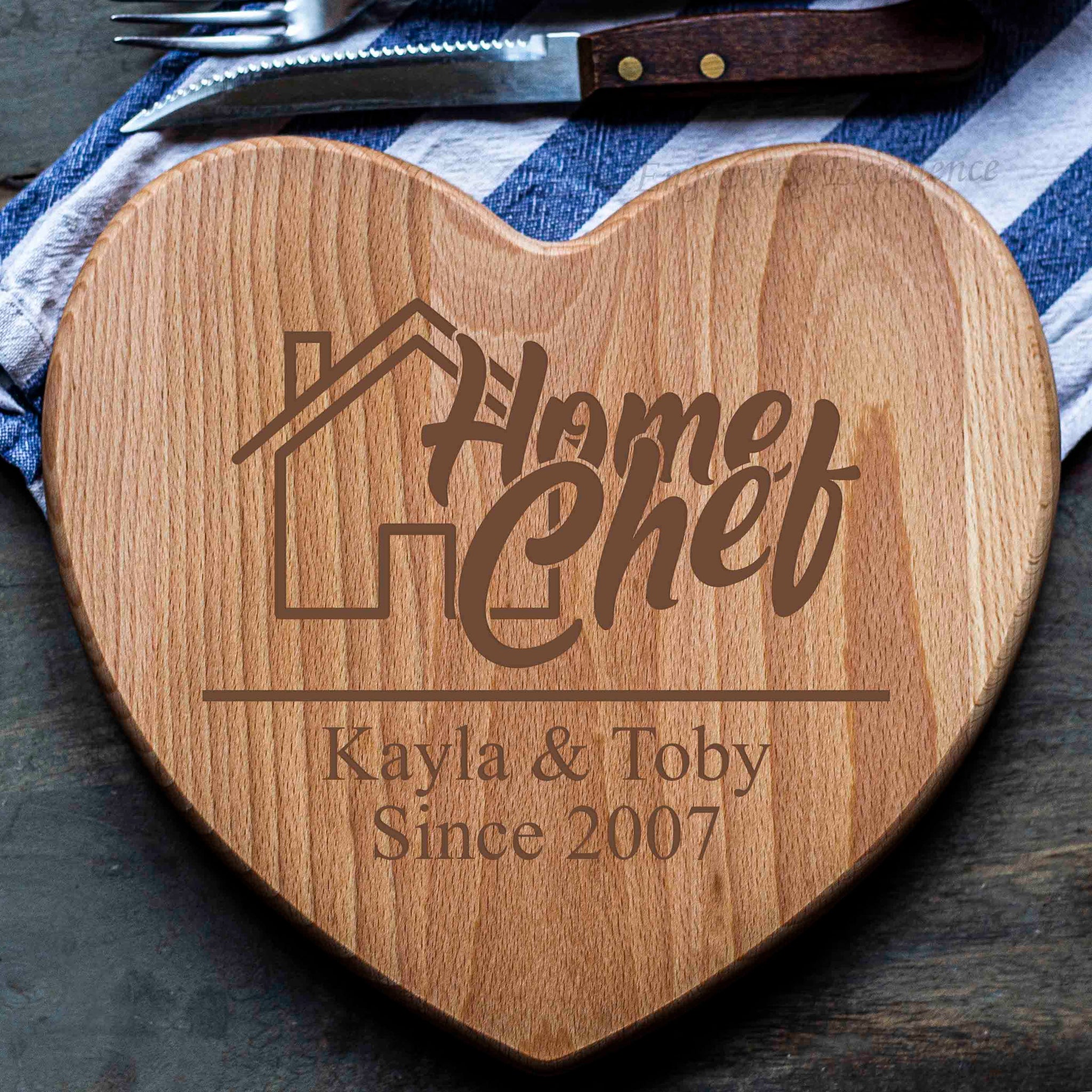 Personalised Heart Chopping Board - Design 4