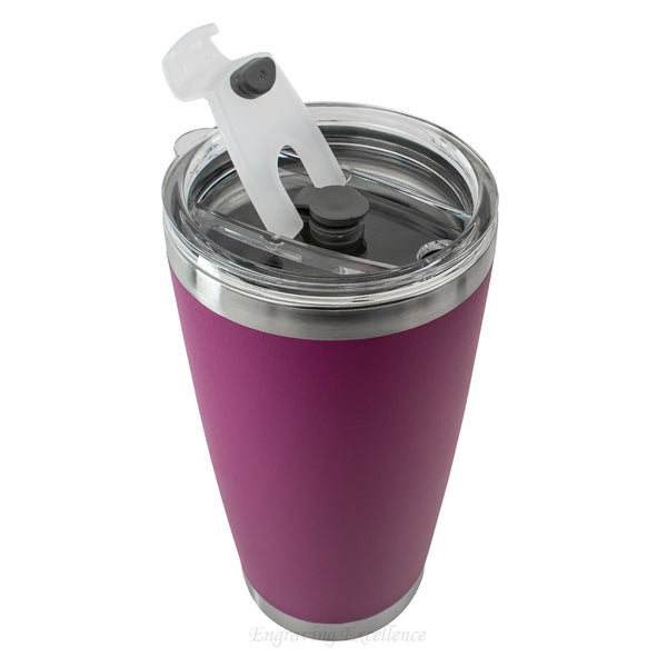 Personalised Thermal Double Insulated Cup - Dark Pink