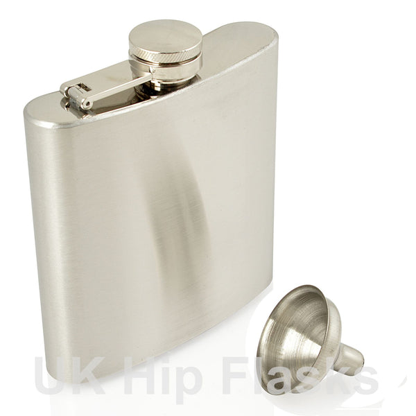 Father's Day Special 6oz Hip Flask in Gift Box with Funnel and Cups