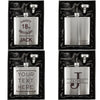 Monogram Silver 6oz Hip Flask