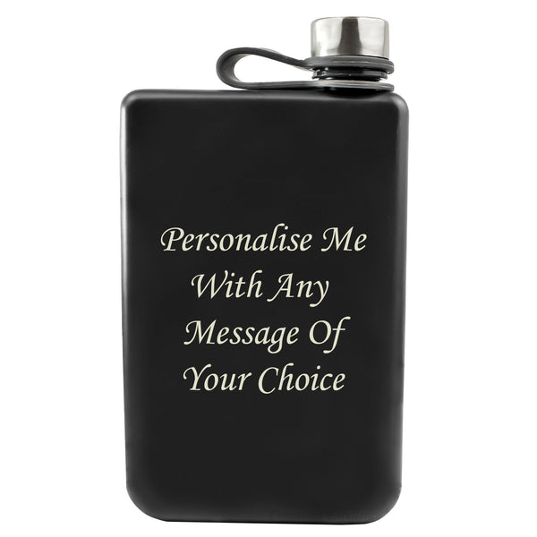 8oz Trekking Black Hip Flask