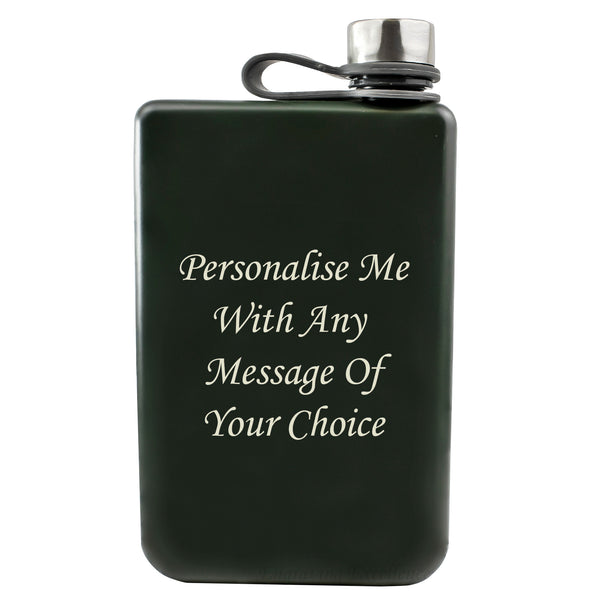 8oz Trekking Army Green Hip Flask