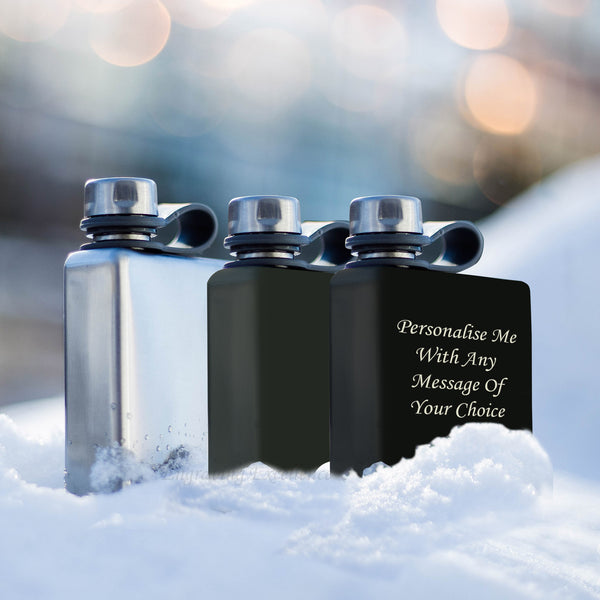 8oz Trekking Black Hip Flask