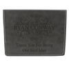 Grey Leather Hip Flask Gift Set - Wedding Flourishes Design