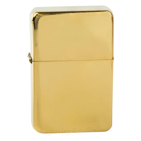 Premium Brass Flip Lighter - Gold