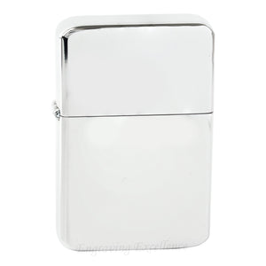 Premium Brass Flip Lighter - Silver