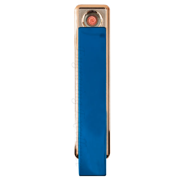 Slim Slide Action USB Lighter - Blue