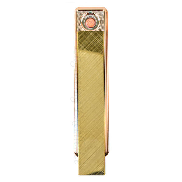 Slim Slide Action USB Lighter - Gold