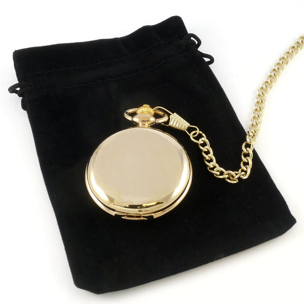 Gold Pocket Watch with Roman Numerals