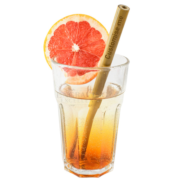 Personalised Bamboo Reusable Drinking Straw